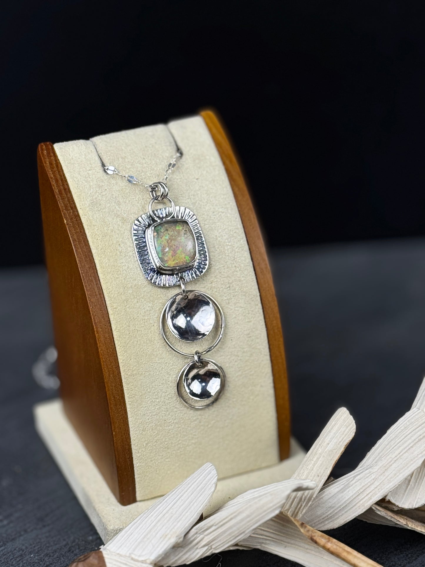 Sterling Silver Galaxy Opal Pendant