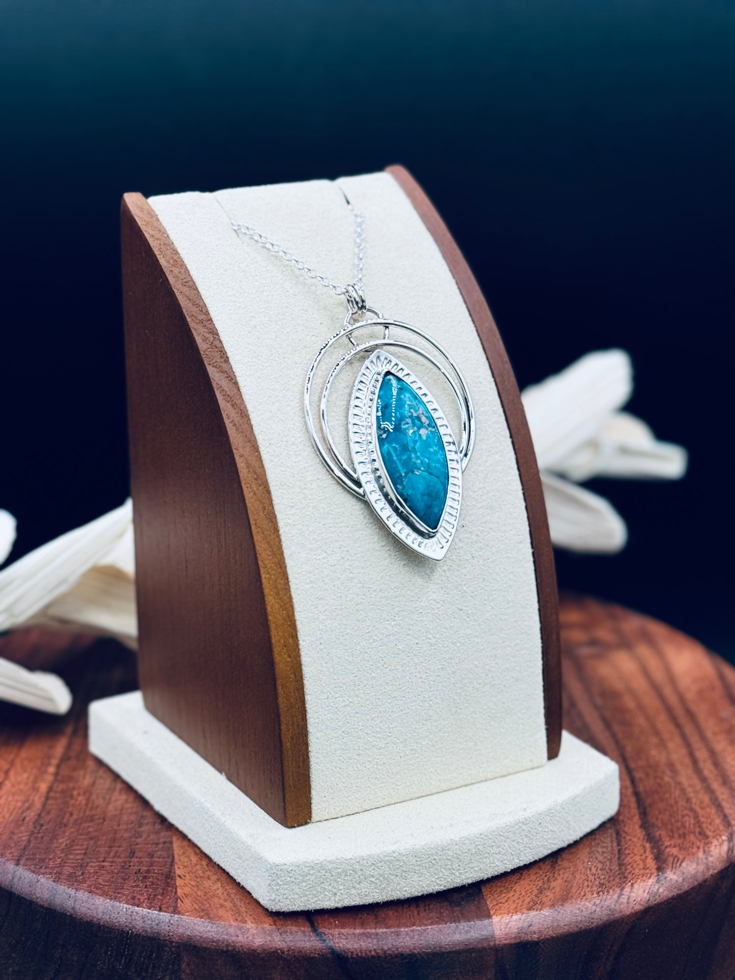 Persian Turquoise Sterling Silver Pendant