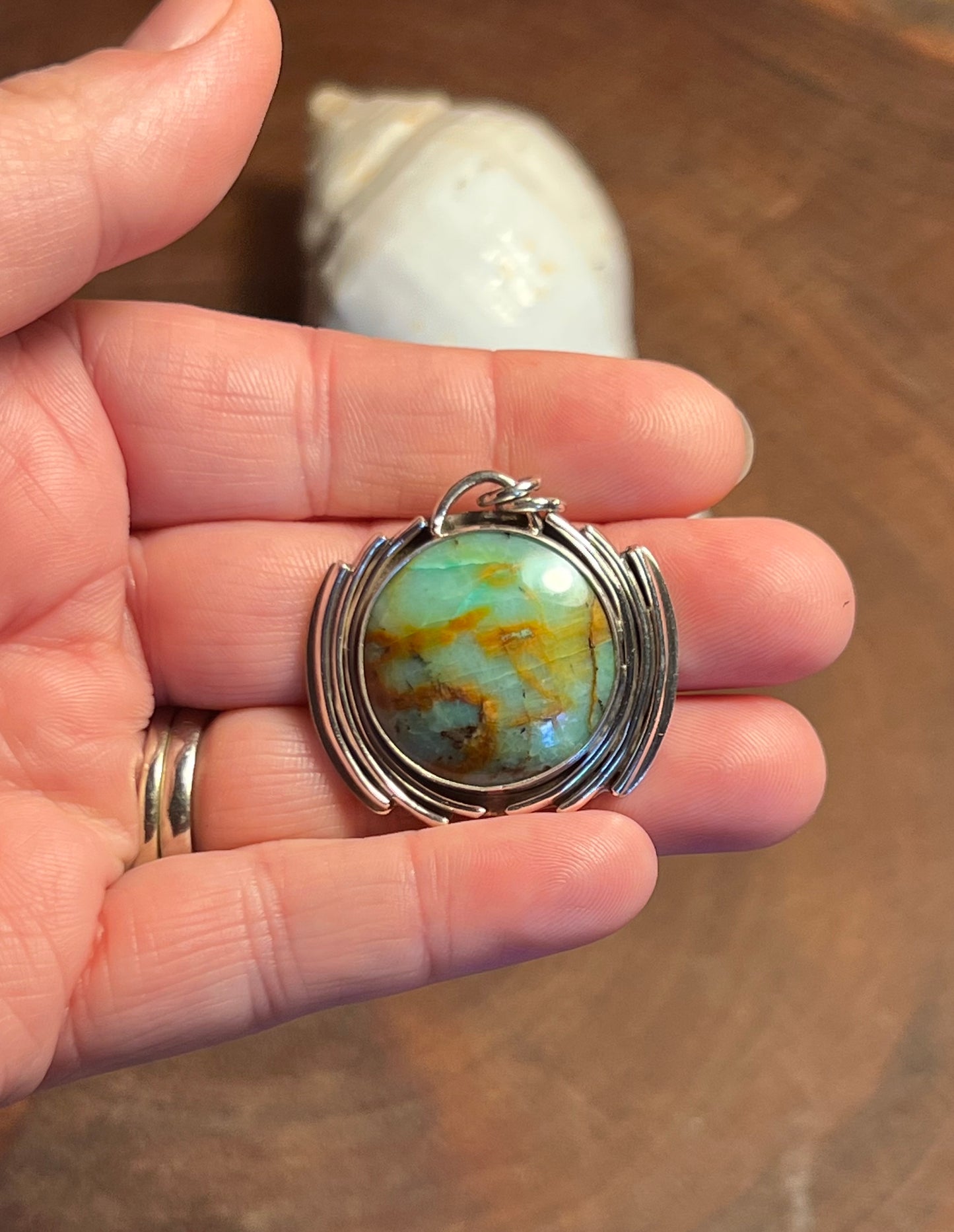 Baja Chalcedony Sterling Silver Pendant