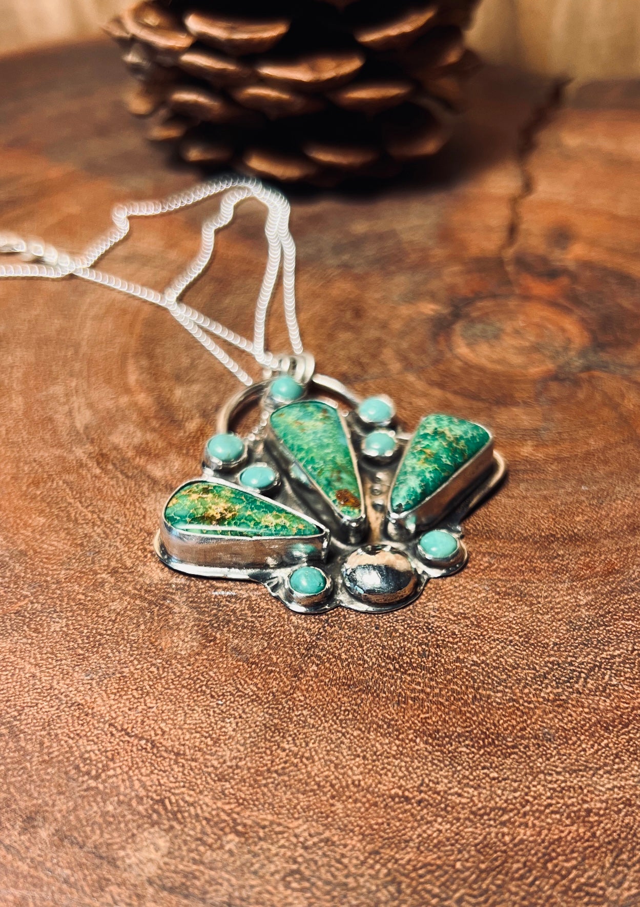 Patagonia Turquoise Sterling Silver Statement Pendant