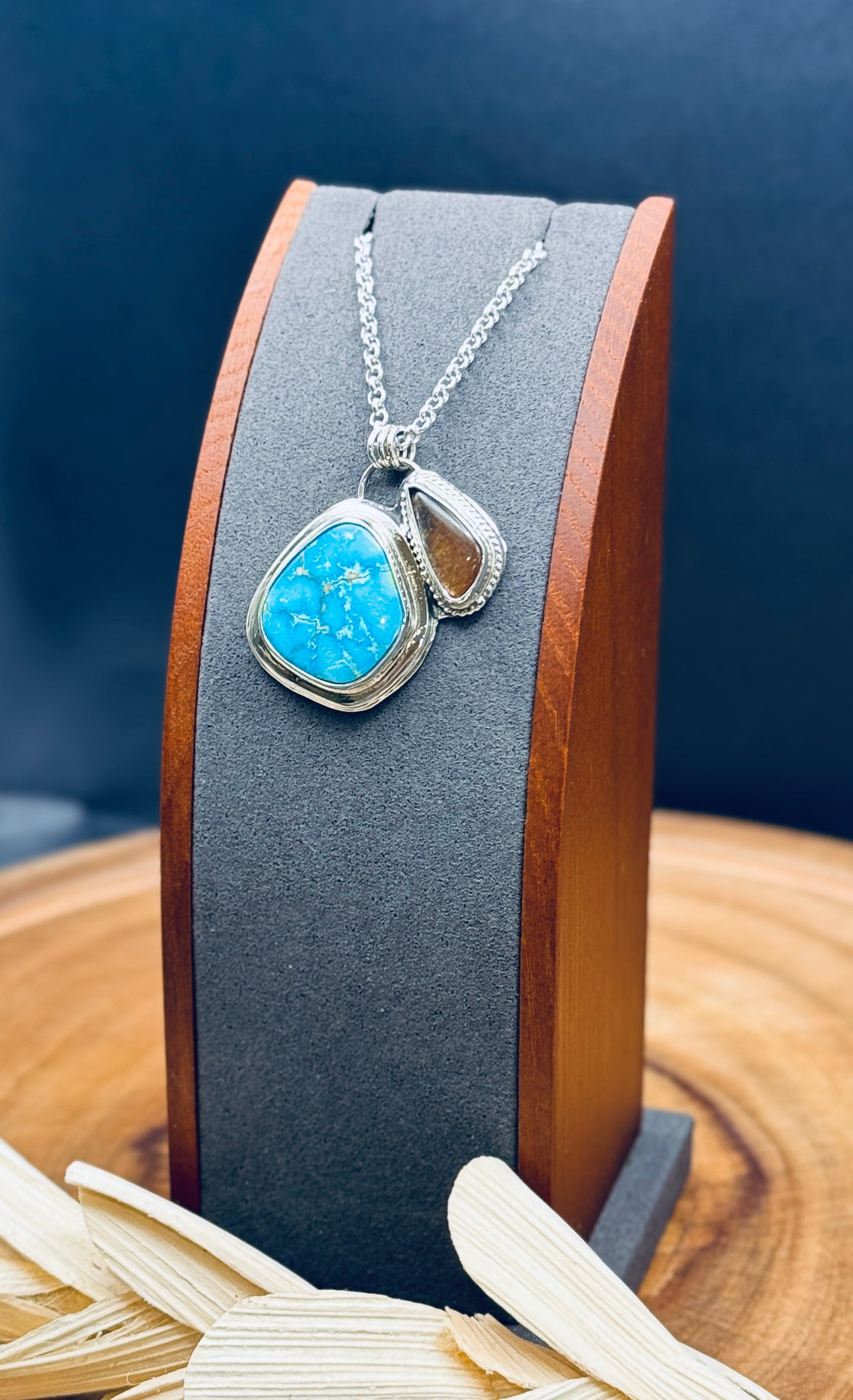 Sierra Bella and Meteor Shower Sunstone Sterling Silver Pendant