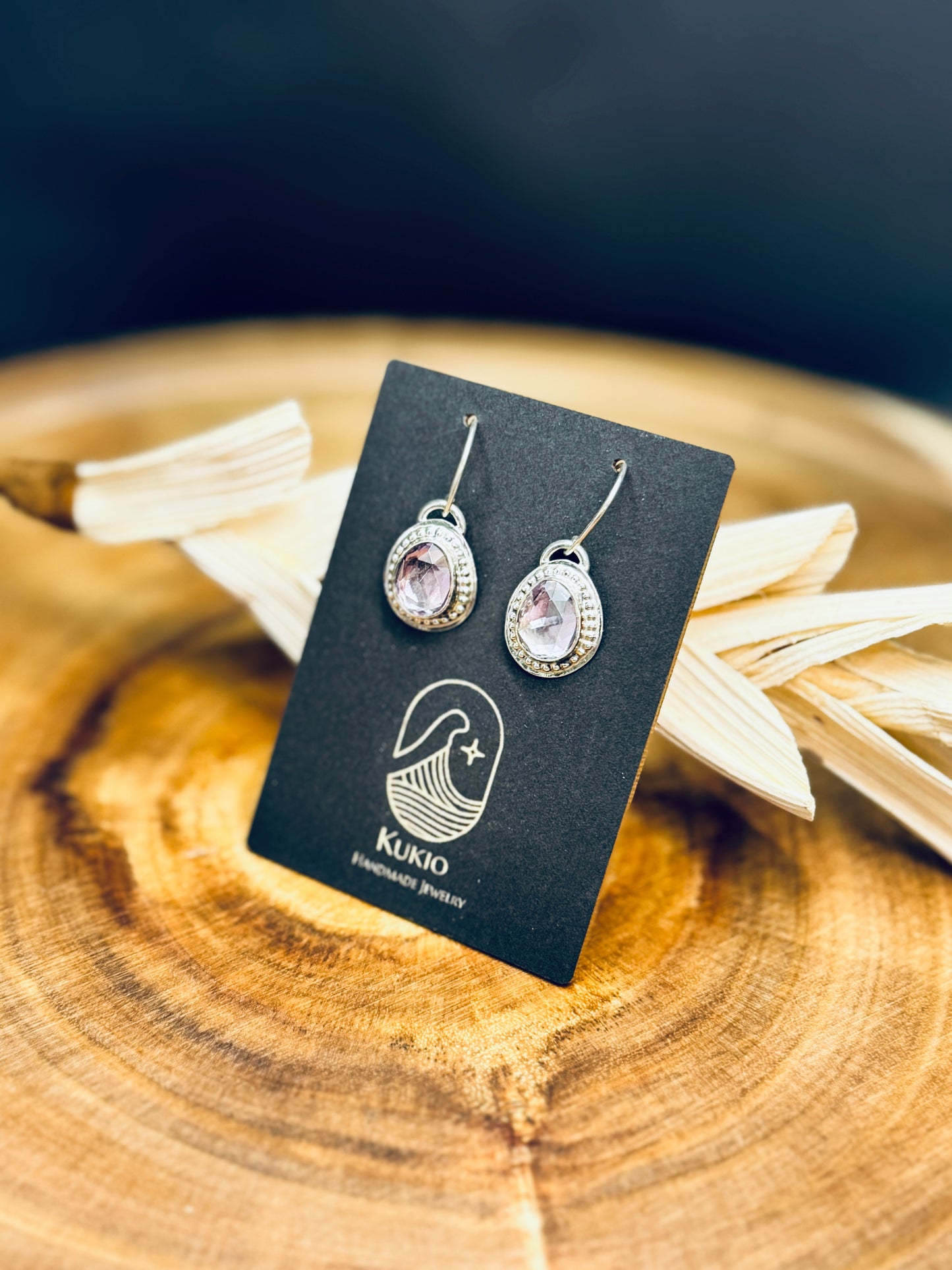 Sterling Silver Lavender Amethyst Dangle Earrings