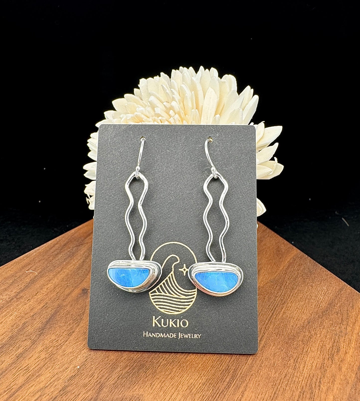 Sterling Silver Australian Opal Earrings