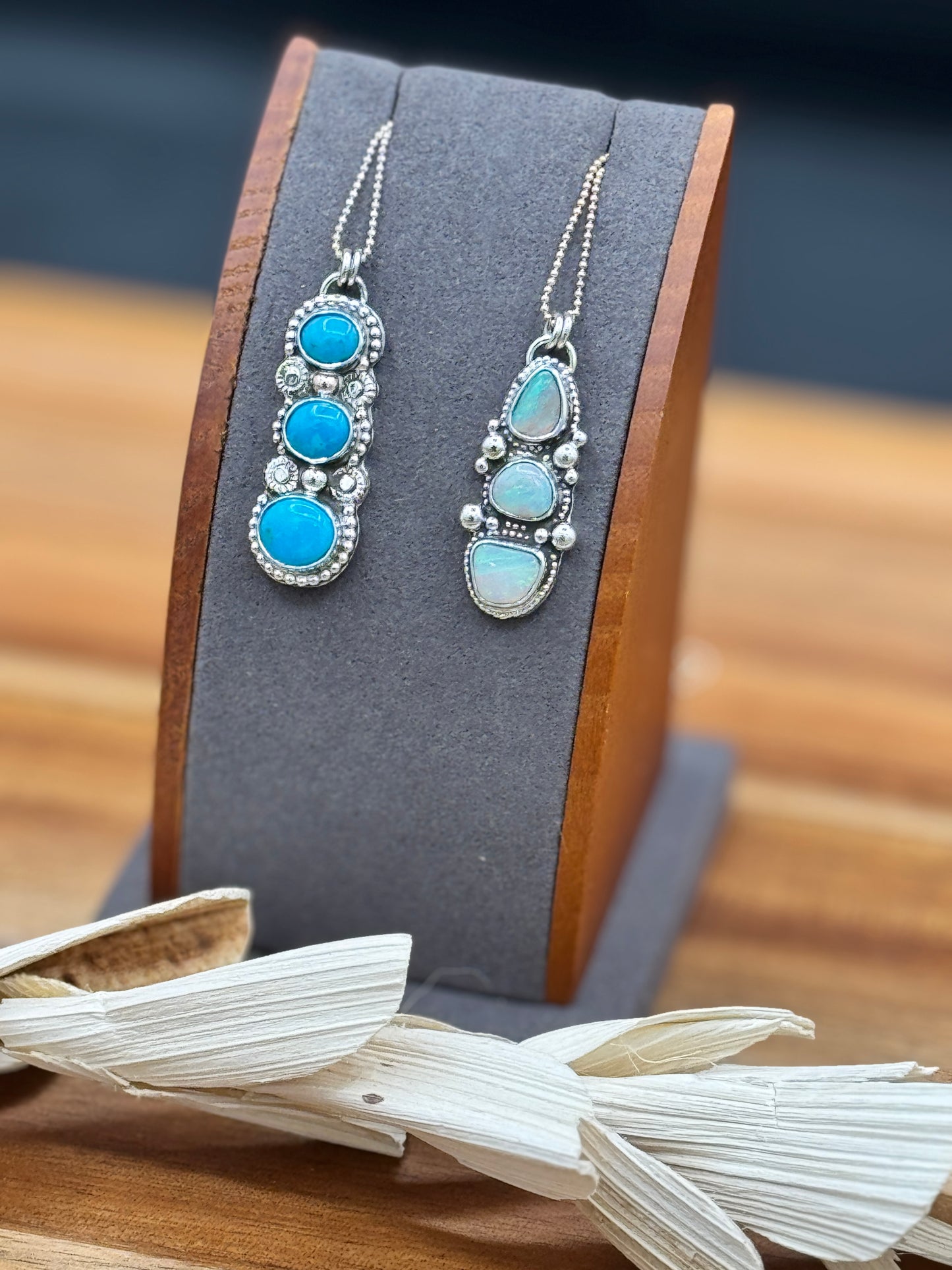 Triple Royston Turquoise Pendant