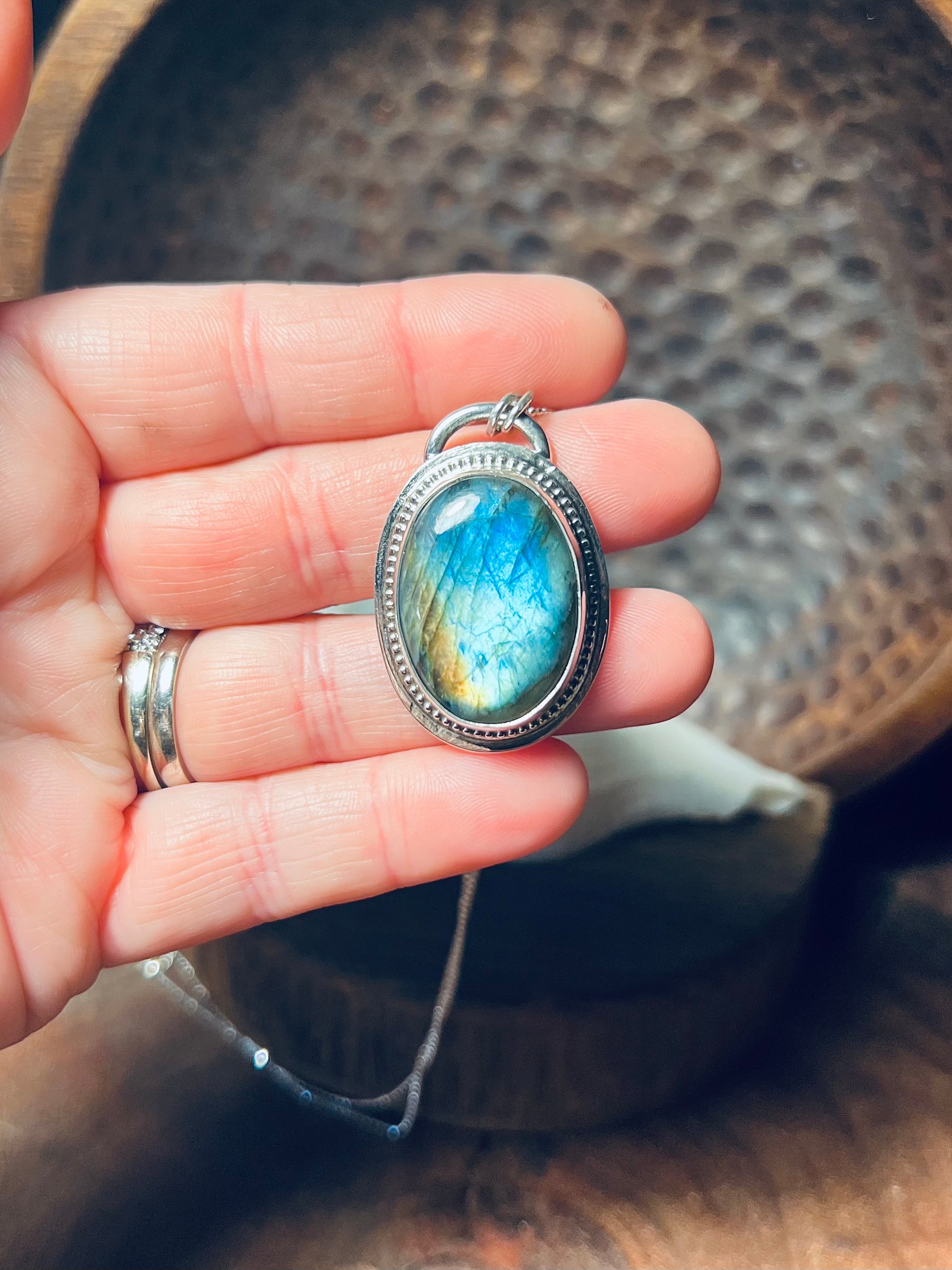 Blue on sale labradorite pendant