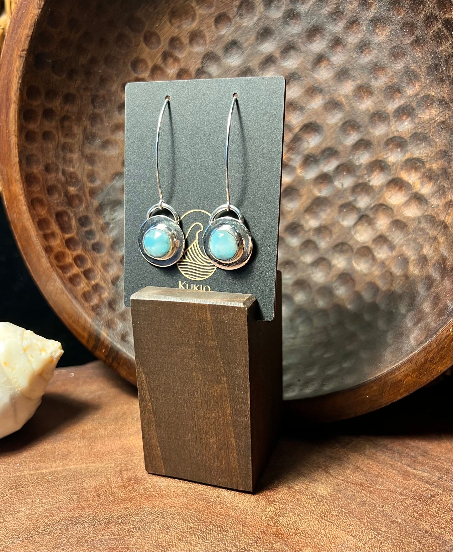 Sterling Silver Larimar Dangle Earrings