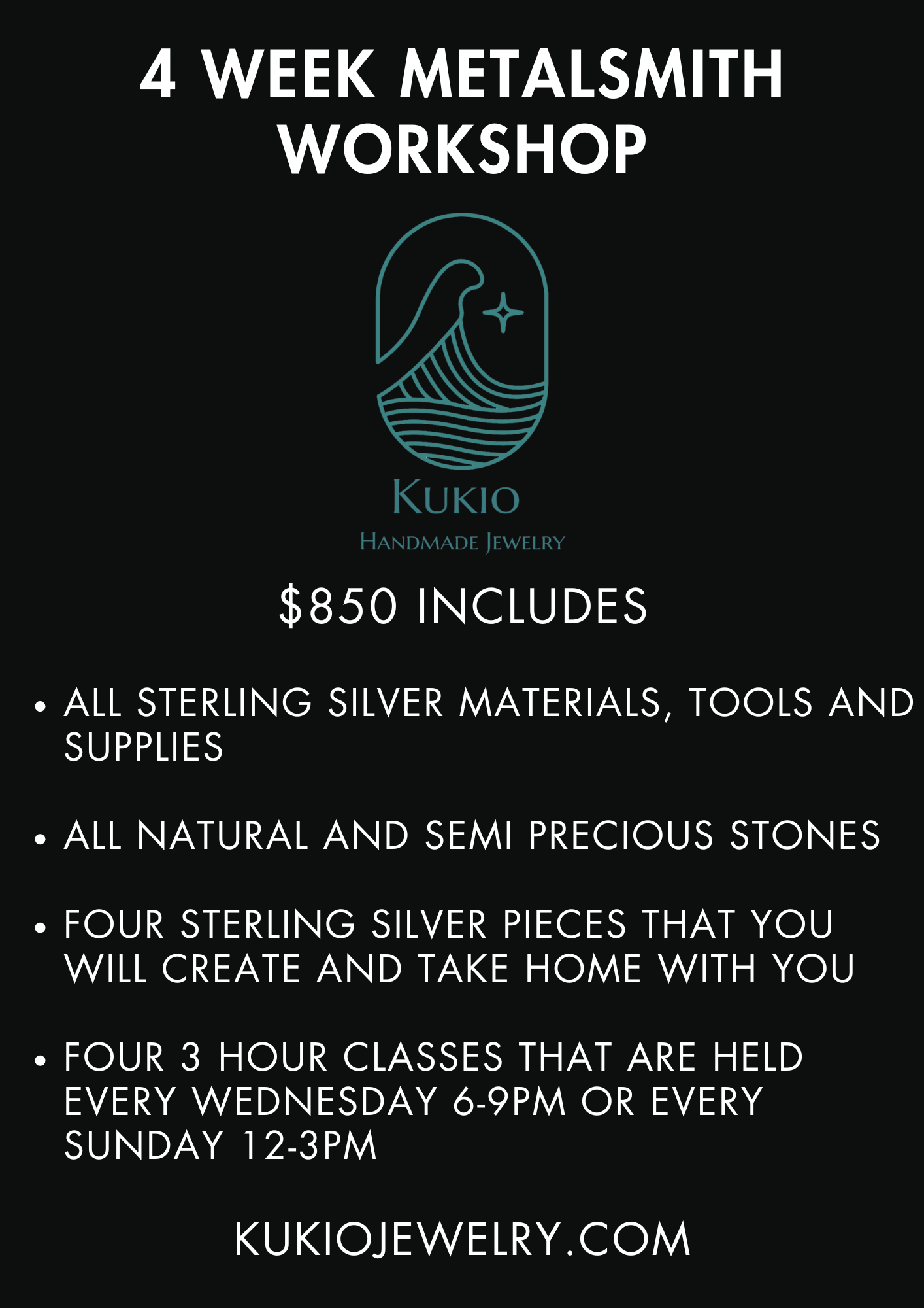 Four Week Metalsmith Workshop