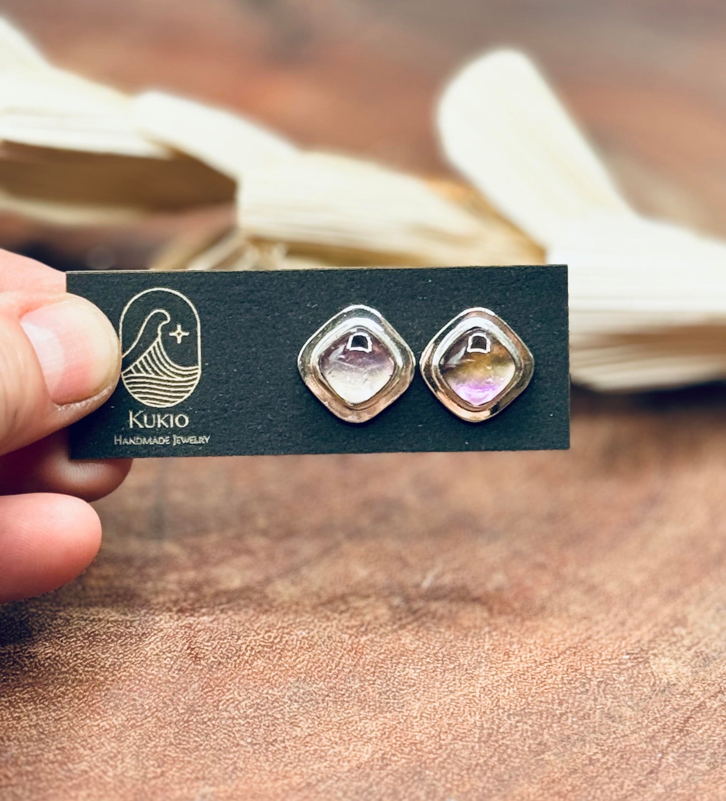 Sterling Silver Ametrine Stud Earrings