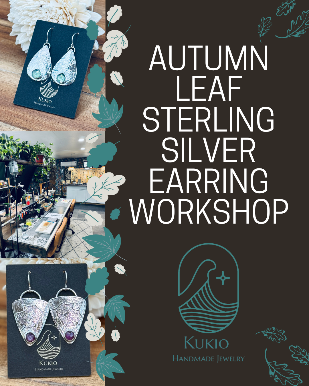 Kukio Autumn Leaf/Winter Snow Flake Earring Workshop