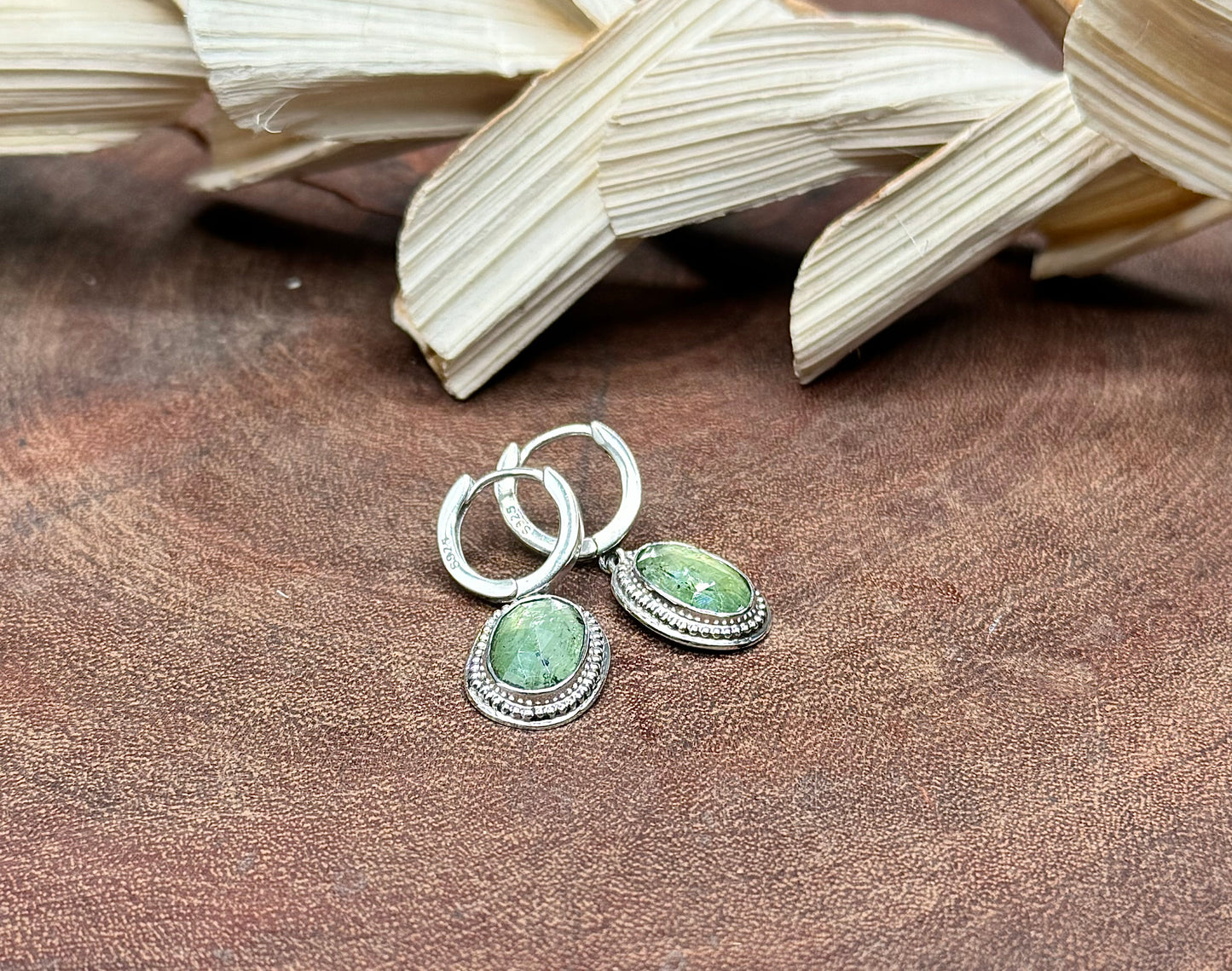 Minty Green Kyanite Earrings