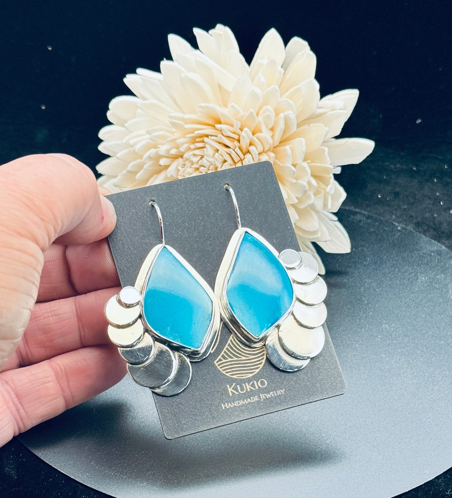 Sterling Silver Shattuckite Earrings