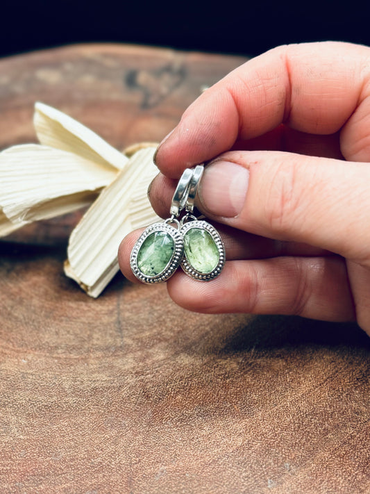 Minty Green Kyanite Earrings