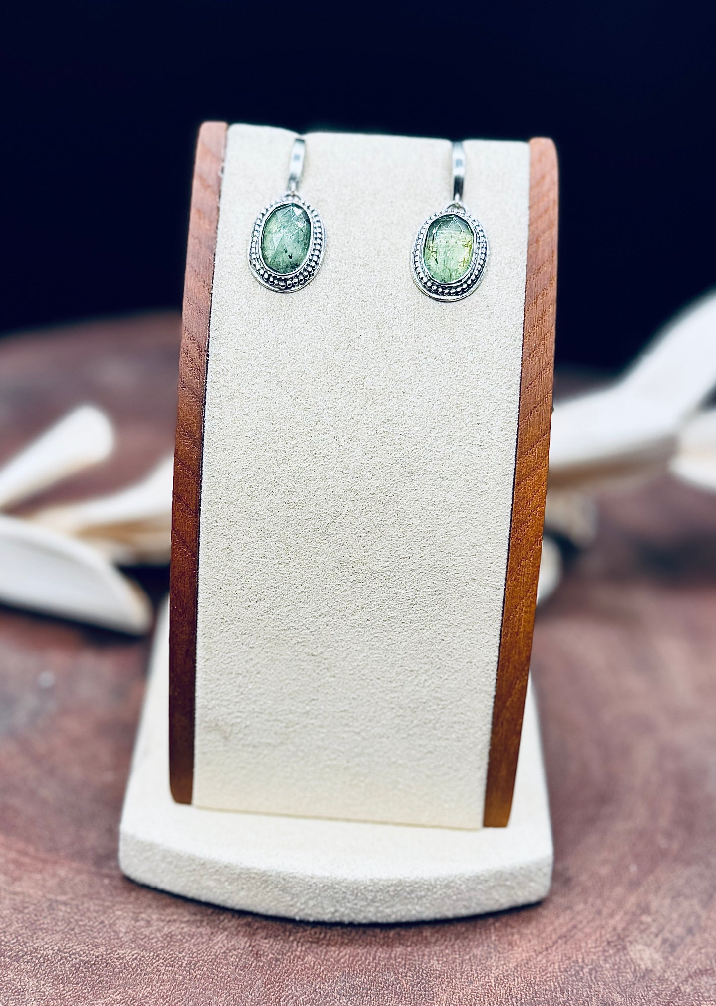 Minty Green Kyanite Earrings