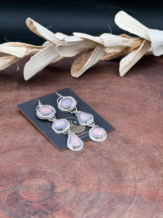 Sterling Silver Lavender Chalcedony Earrings