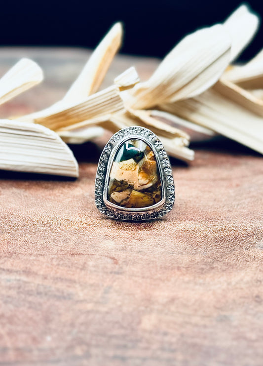 Morrisonite Jasper Sterling Silver Statement Ring