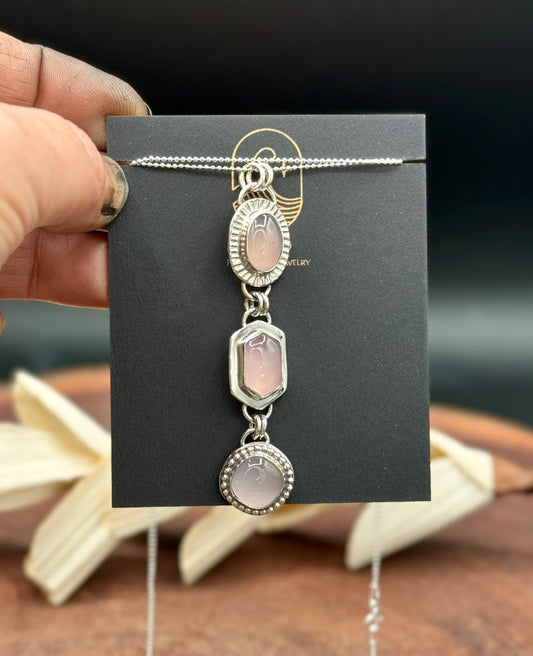 Sterling Silver Lavender Chalcedony Pendant Necklace