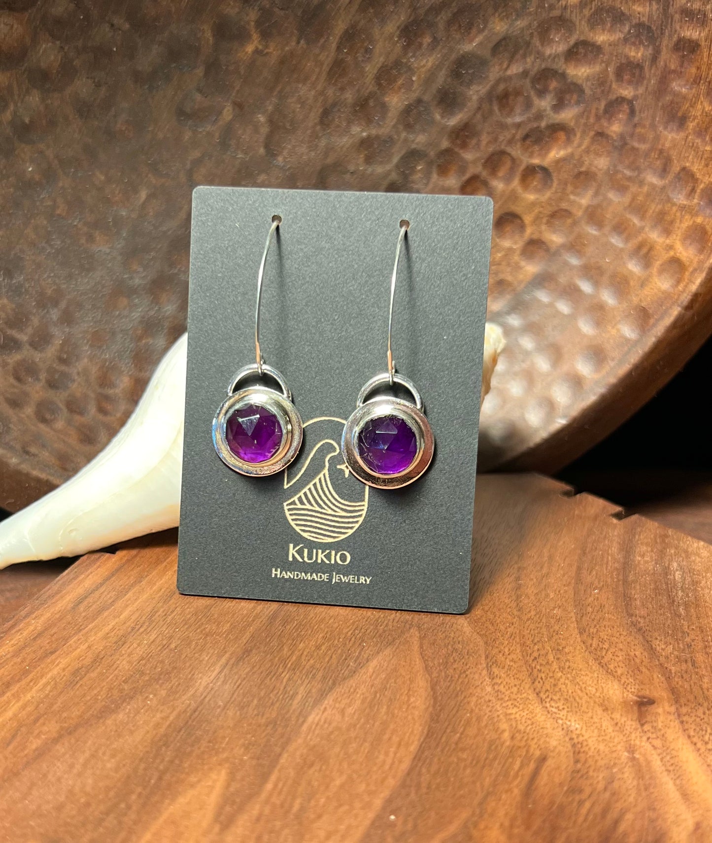 Sterling Silver Amethyst Dangle Earrings