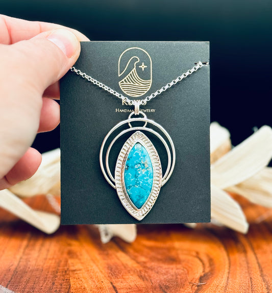 Persian Turquoise Sterling Silver Pendant