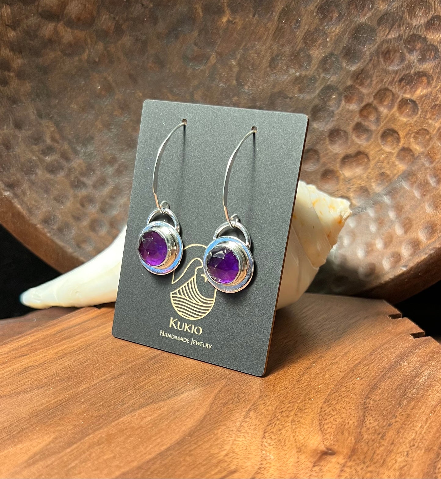 Sterling Silver Amethyst Dangle Earrings