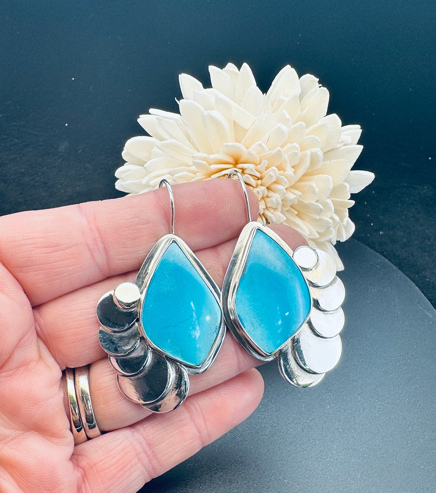 Sterling Silver Shattuckite Earrings