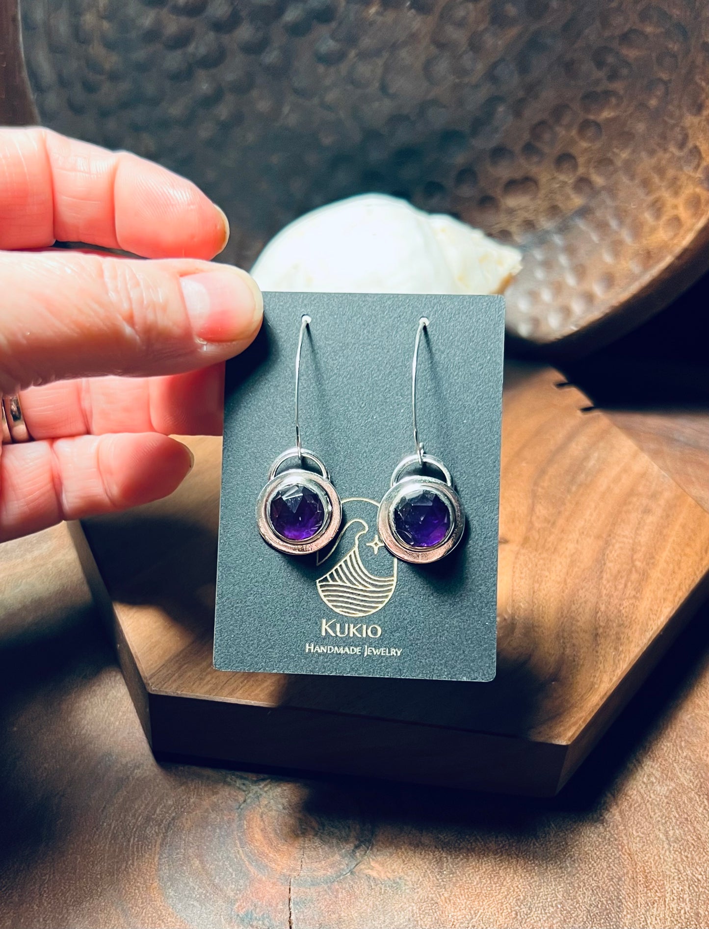 Sterling Silver Amethyst Dangle Earrings