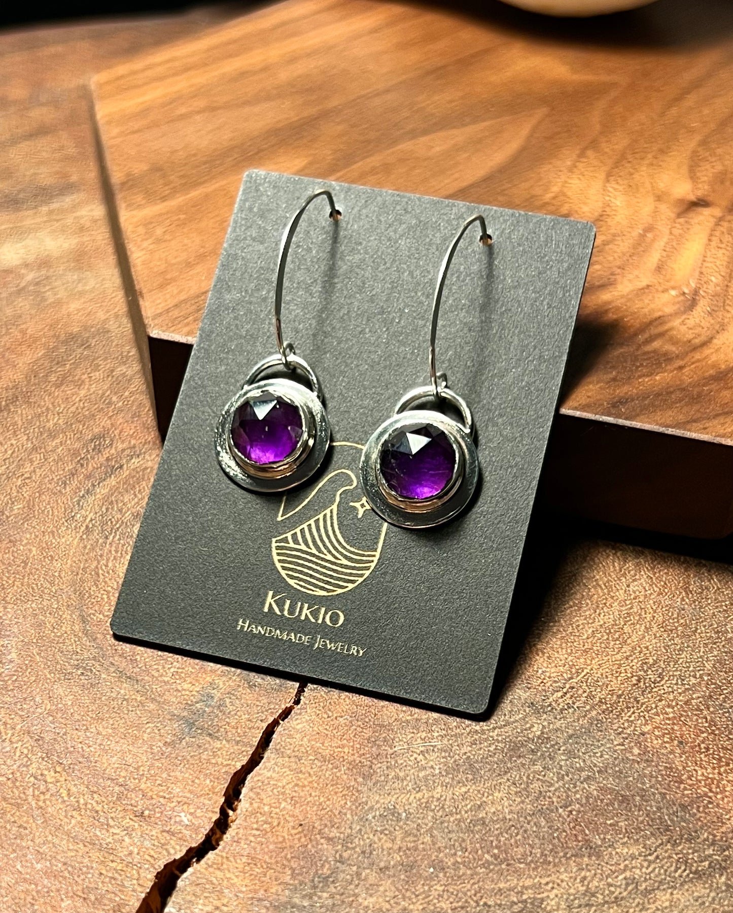 Sterling Silver Amethyst Dangle Earrings