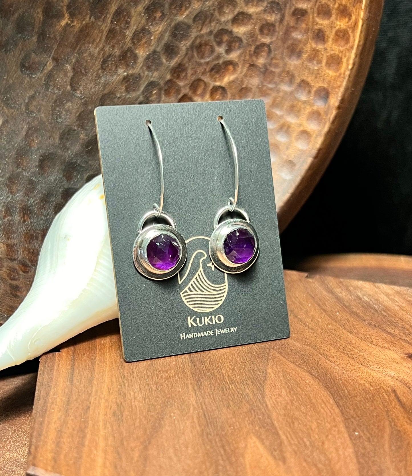 Sterling Silver Amethyst Dangle Earrings