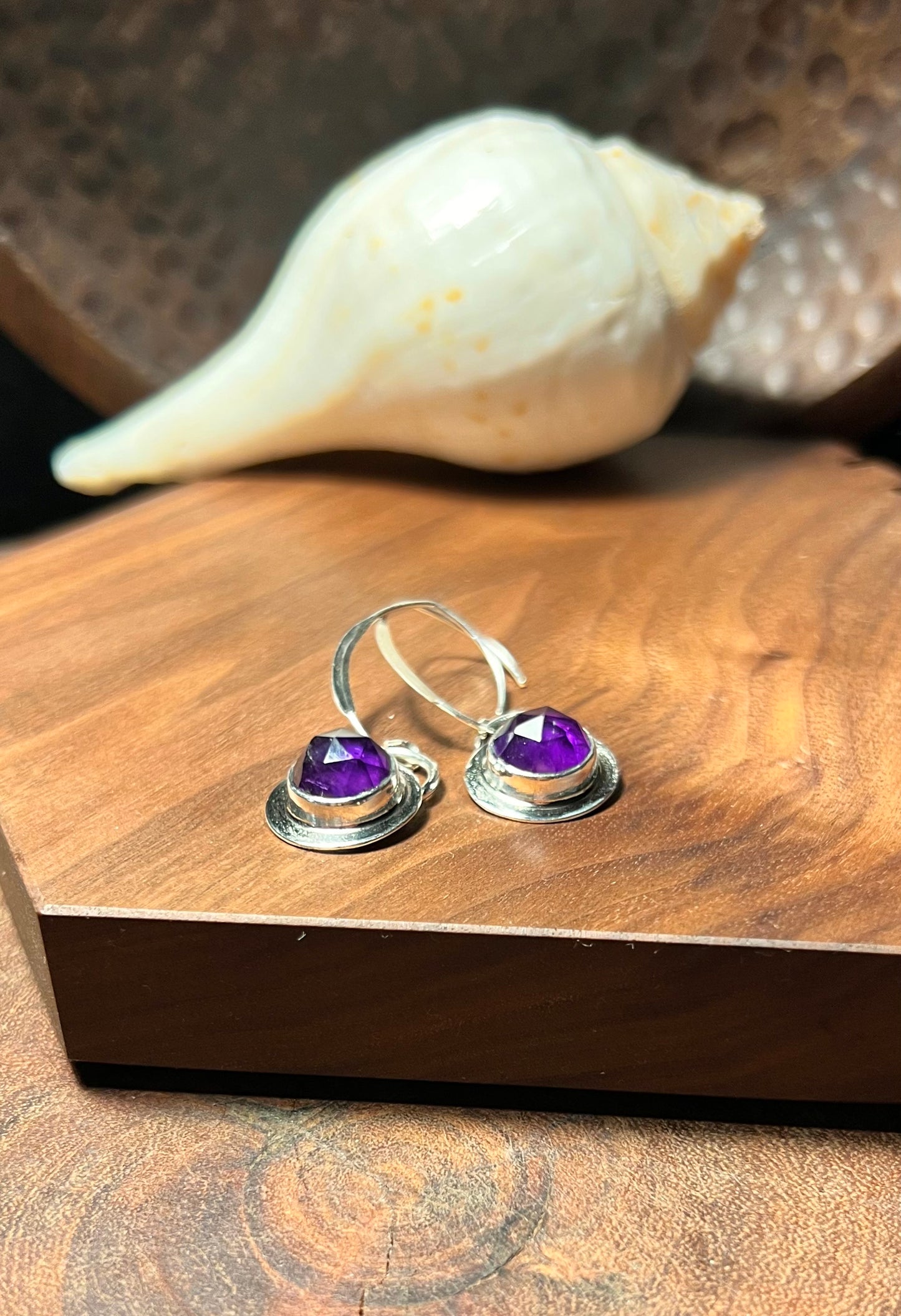 Sterling Silver Amethyst Dangle Earrings