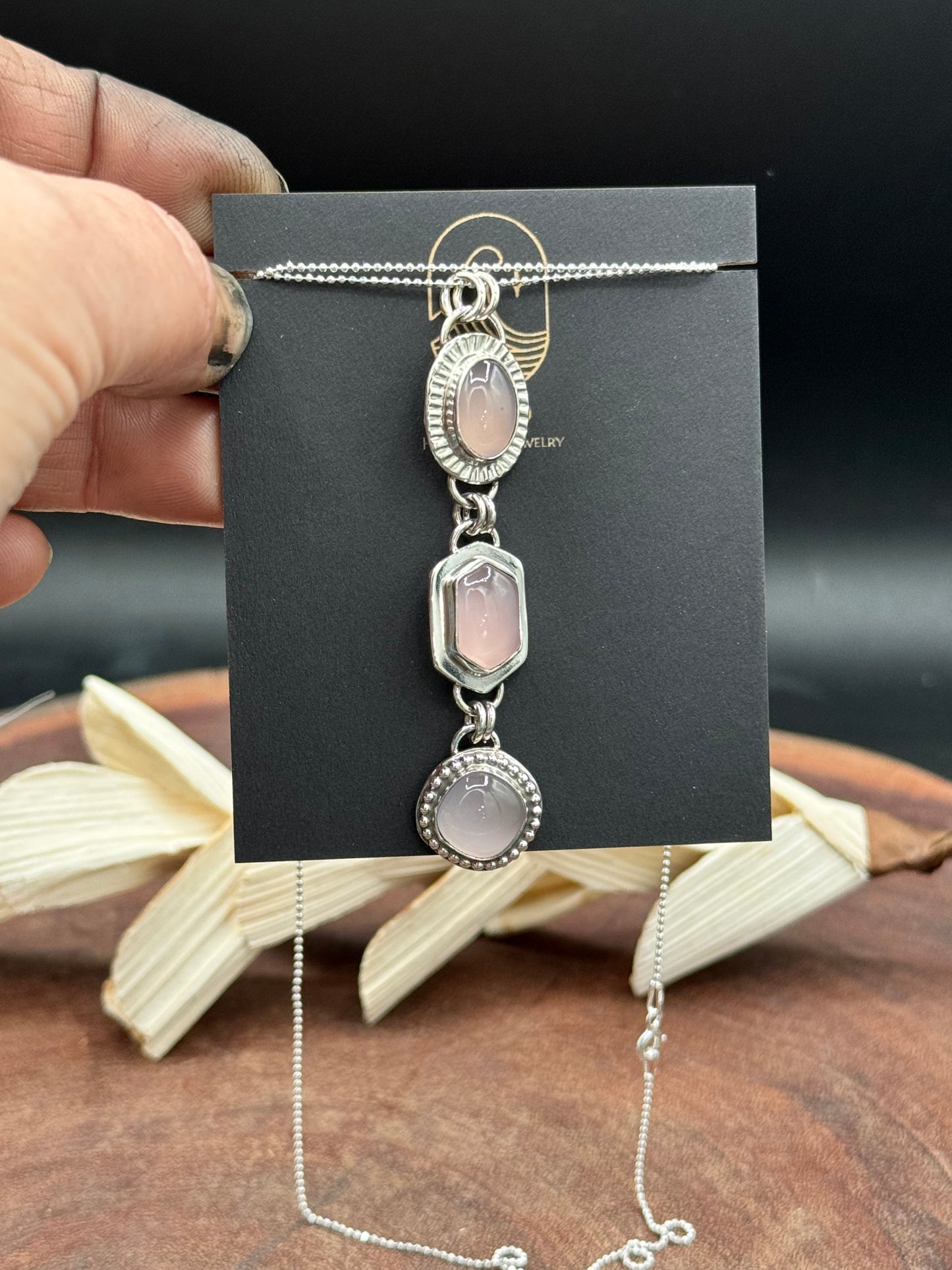 Sterling Silver Lavender Chalcedony Pendant Necklace