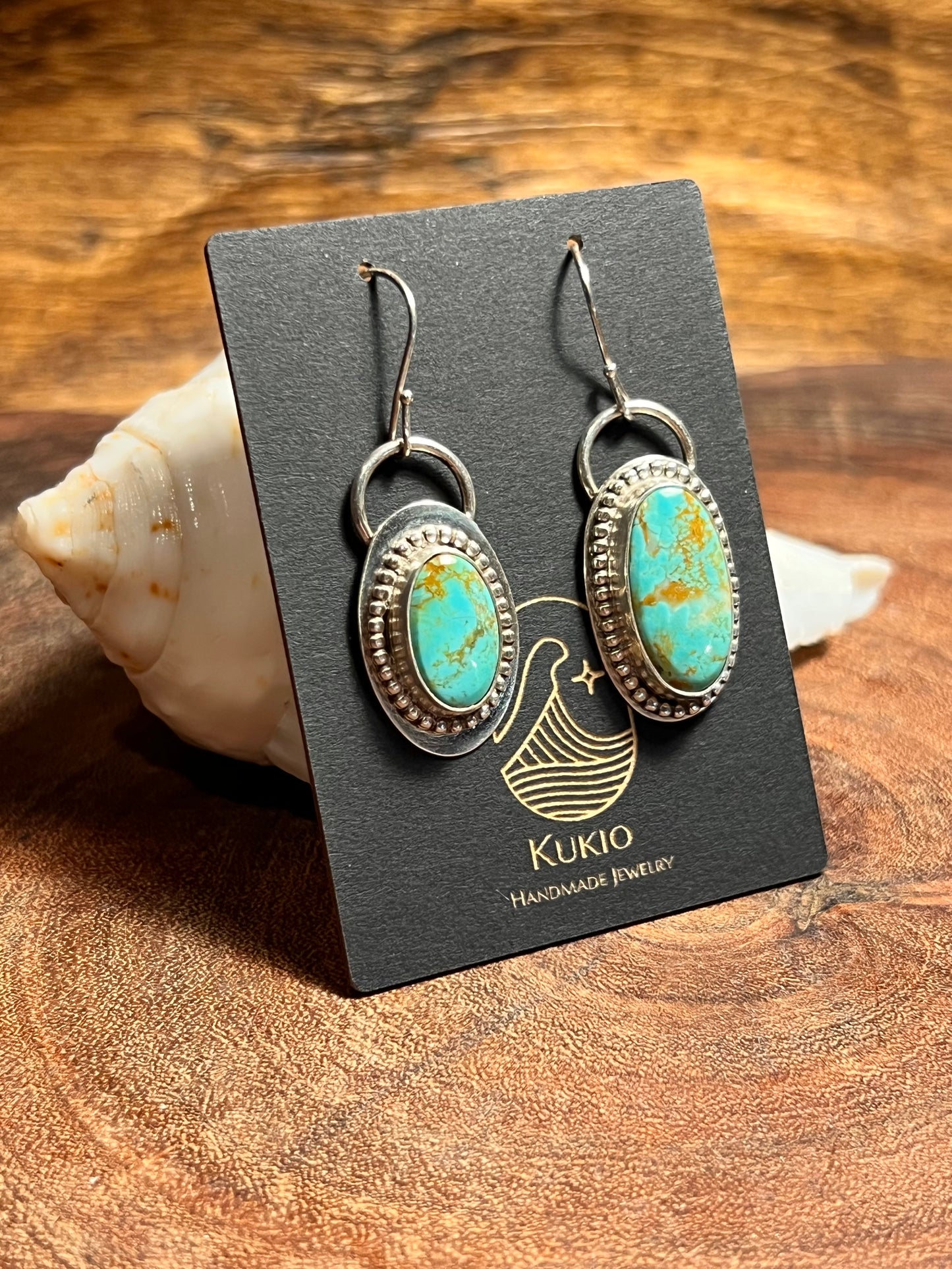 Manassa Turquoise Sterling Silver Dangle Earrings
