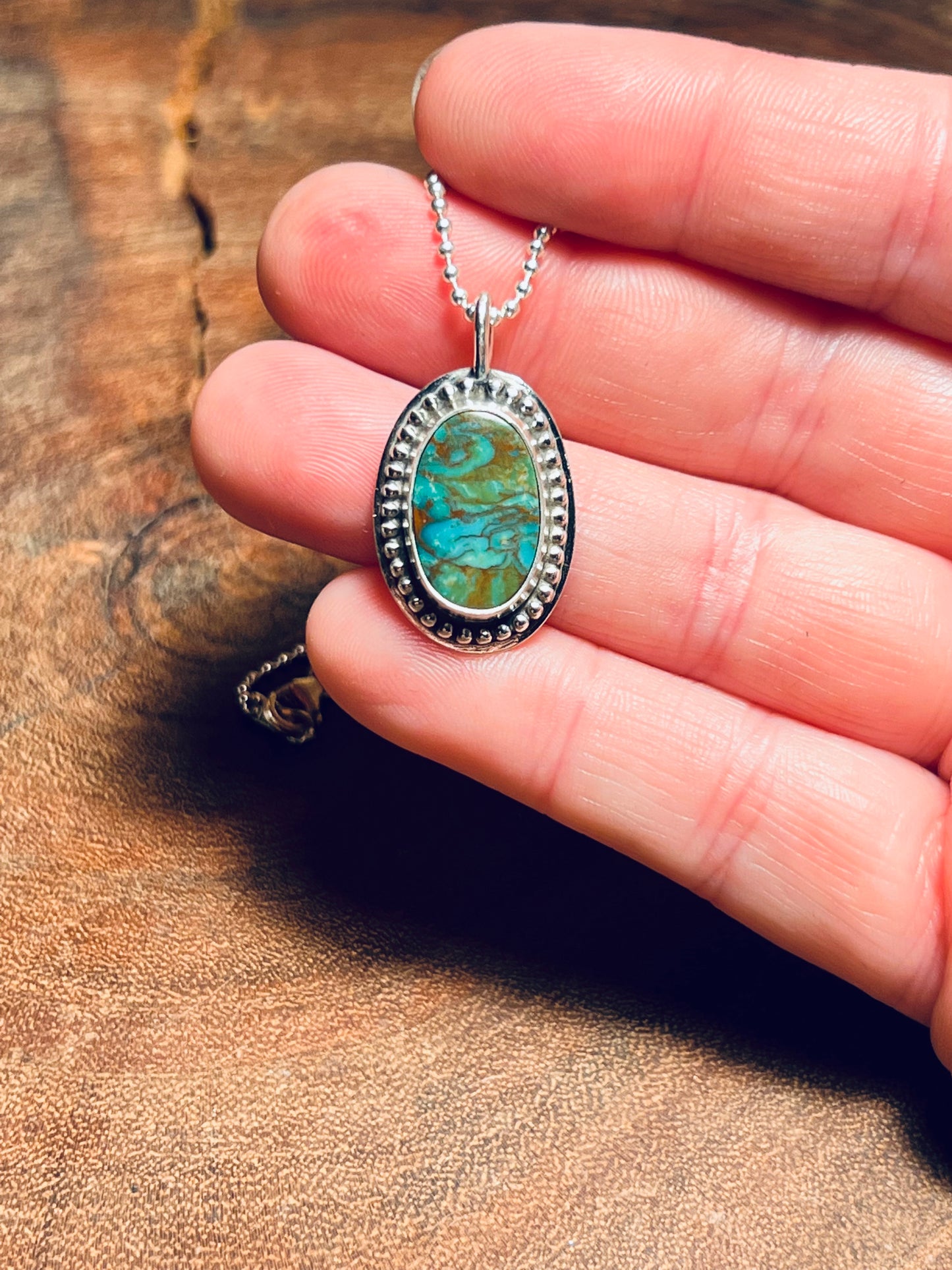 Sterling Silver Mountain Turquoise Necklace