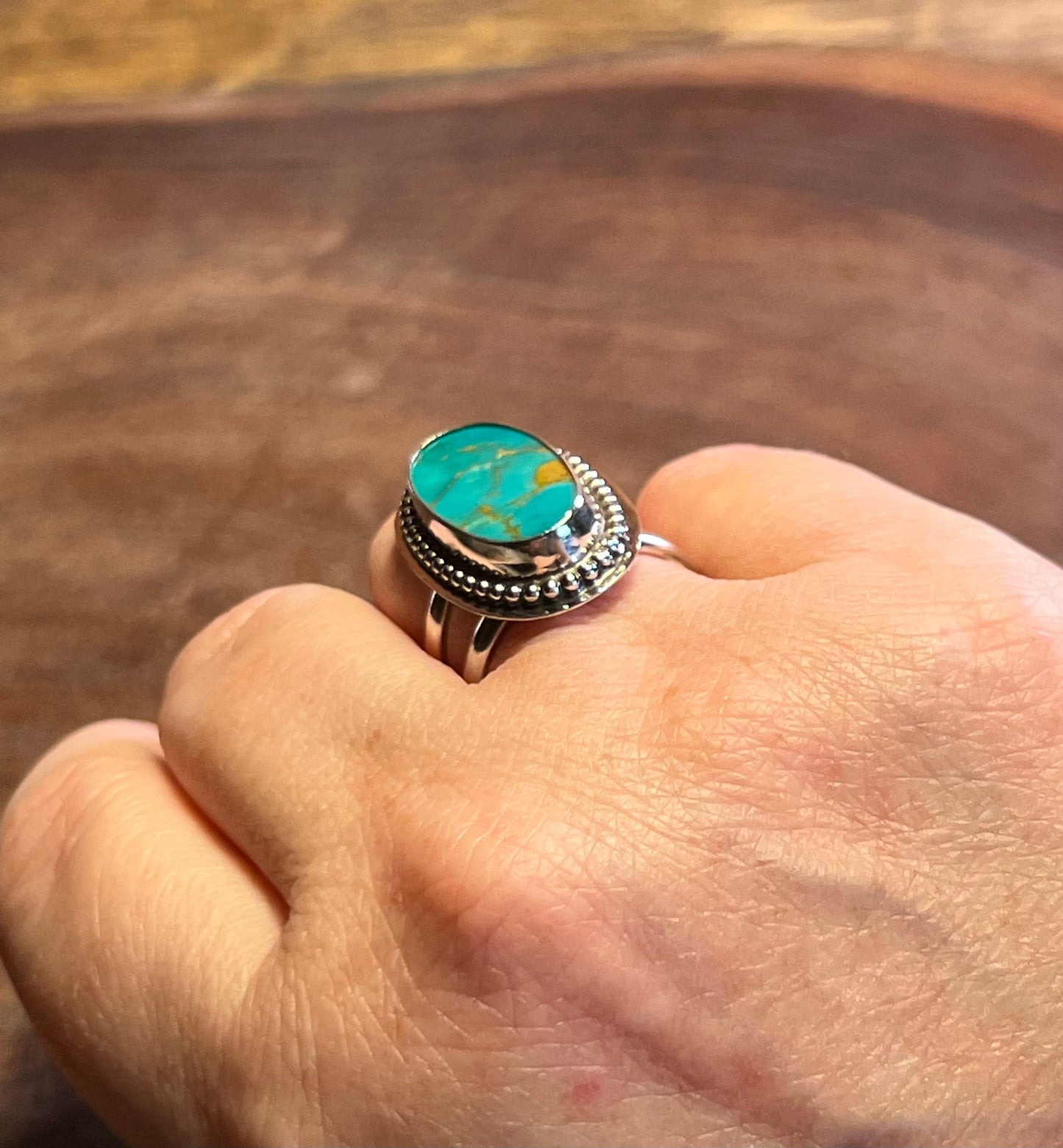 Sterling Silver Narcozari Turquoise Statement Ring