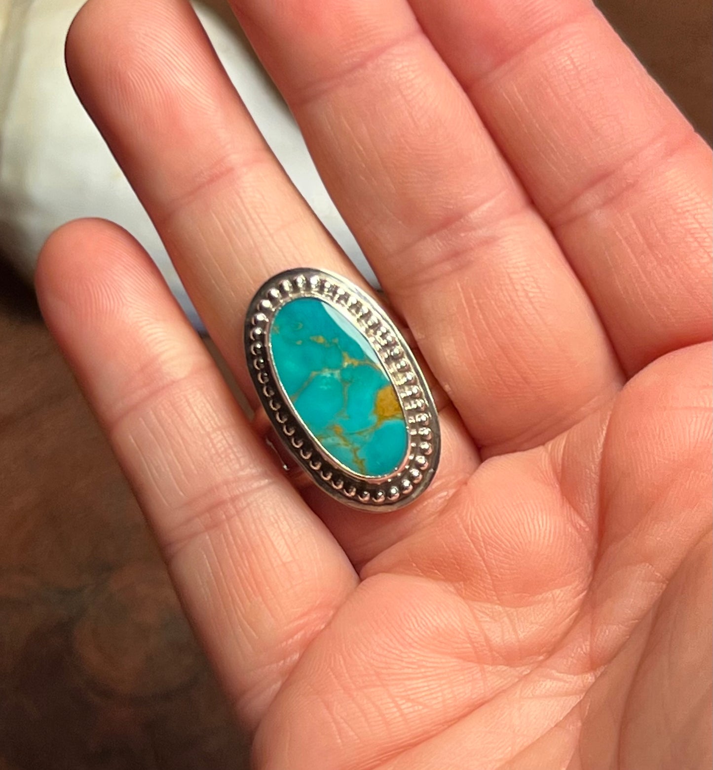 Sterling Silver Narcozari Turquoise Statement Ring