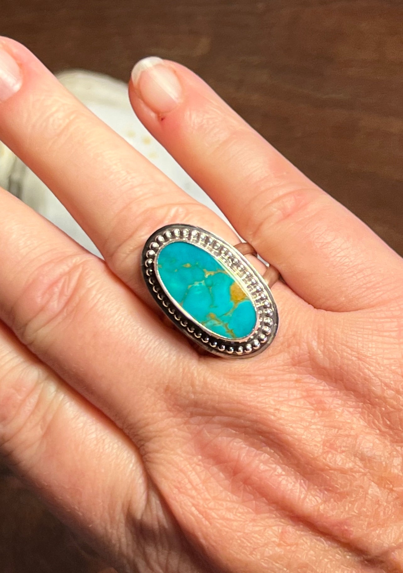 Sterling Silver Narcozari Turquoise Statement Ring