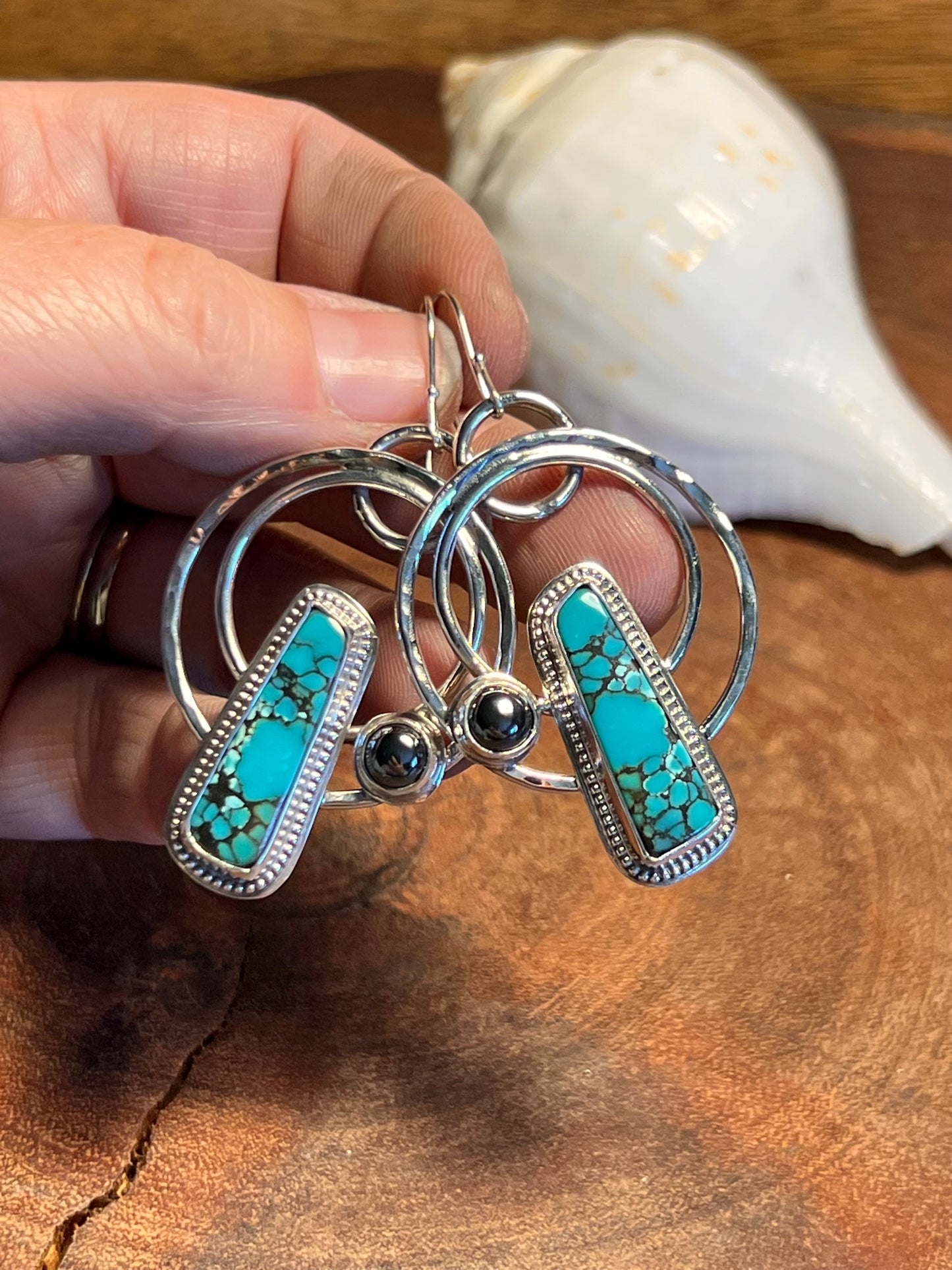 BAO Canyon Turquoise and Hematite Earrings