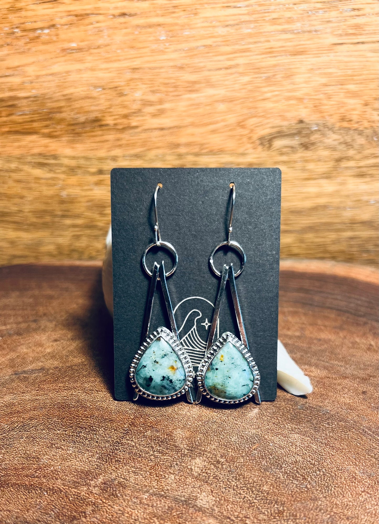 Baja Chrysocolla Sterling Silver Earrings