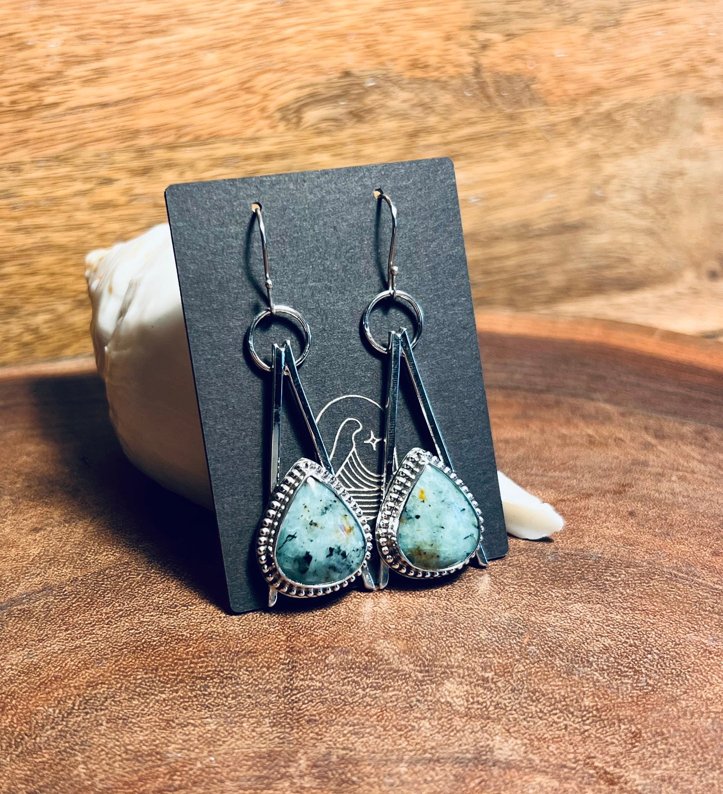 Baja Chrysocolla Sterling Silver Earrings