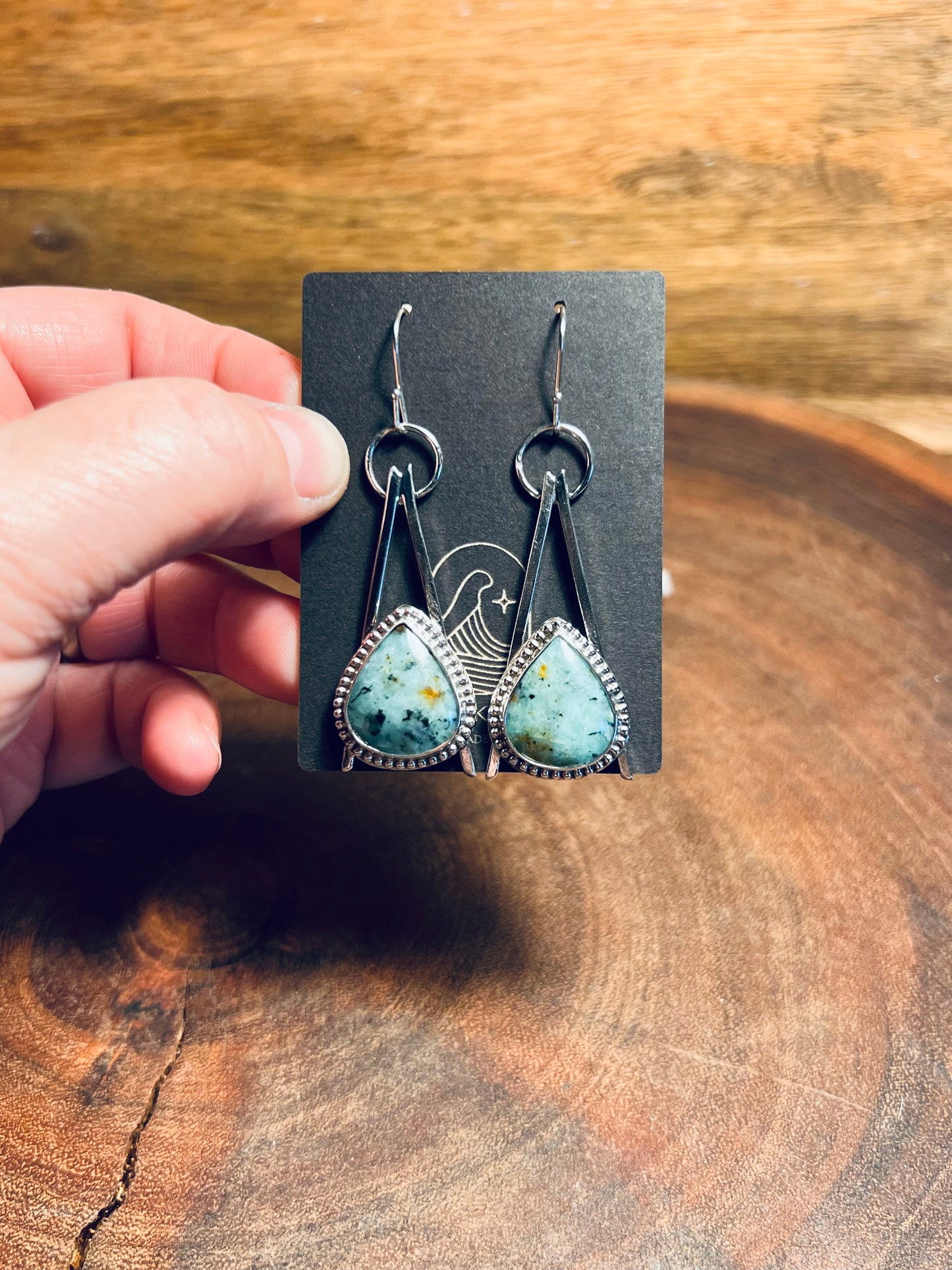 Baja Chrysocolla Sterling Silver Earrings