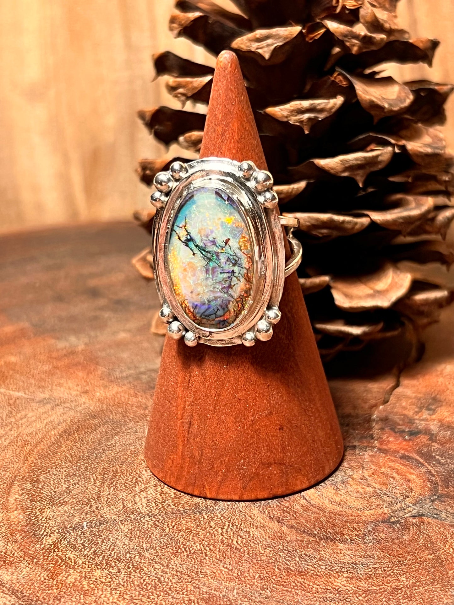 (Reserved for Mikki) Sterling Opal Statement Ring