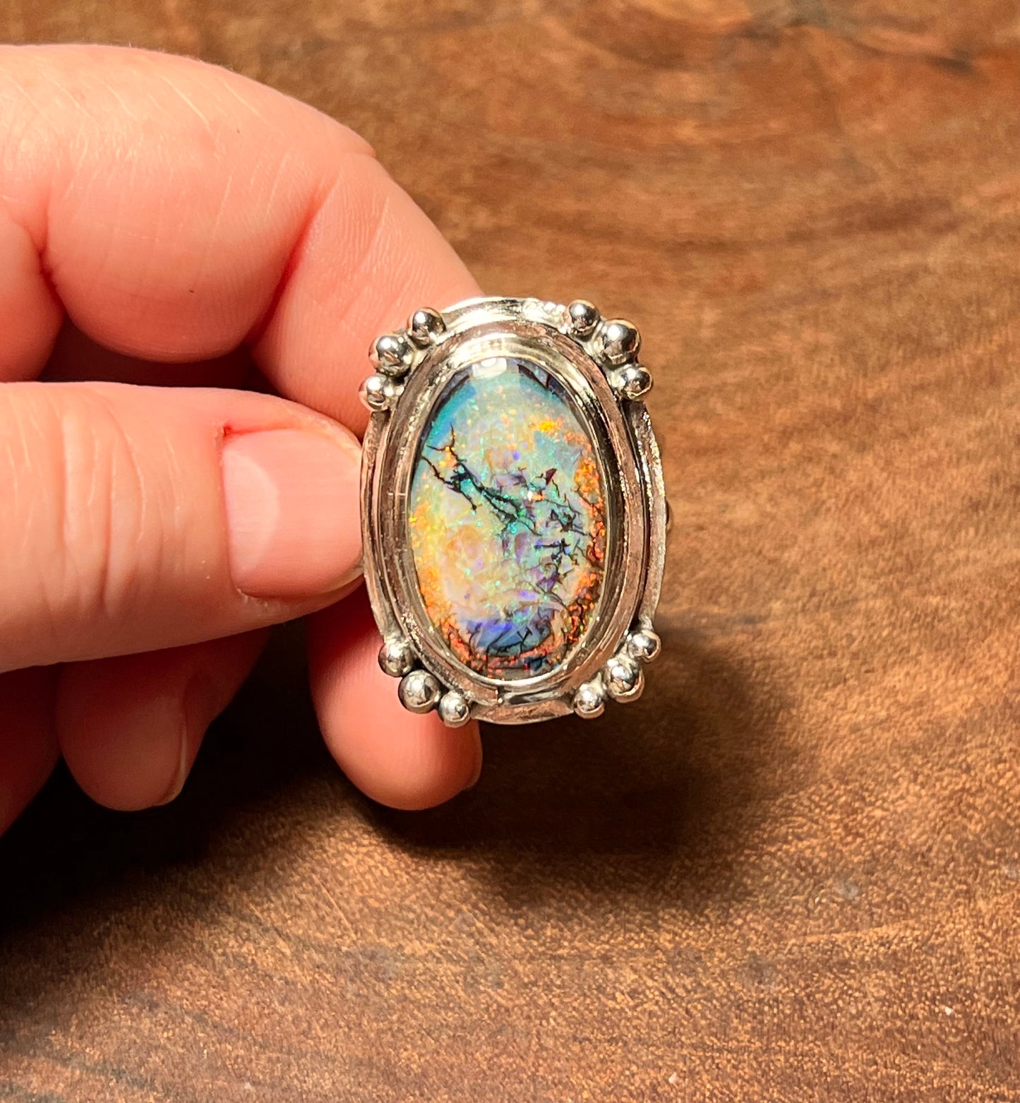 (Reserved for Mikki) Sterling Opal Statement Ring