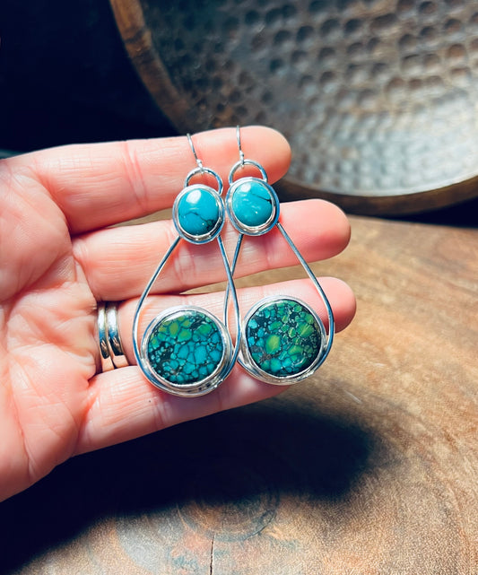 BAO Turquoise Sterling Silver Earrings