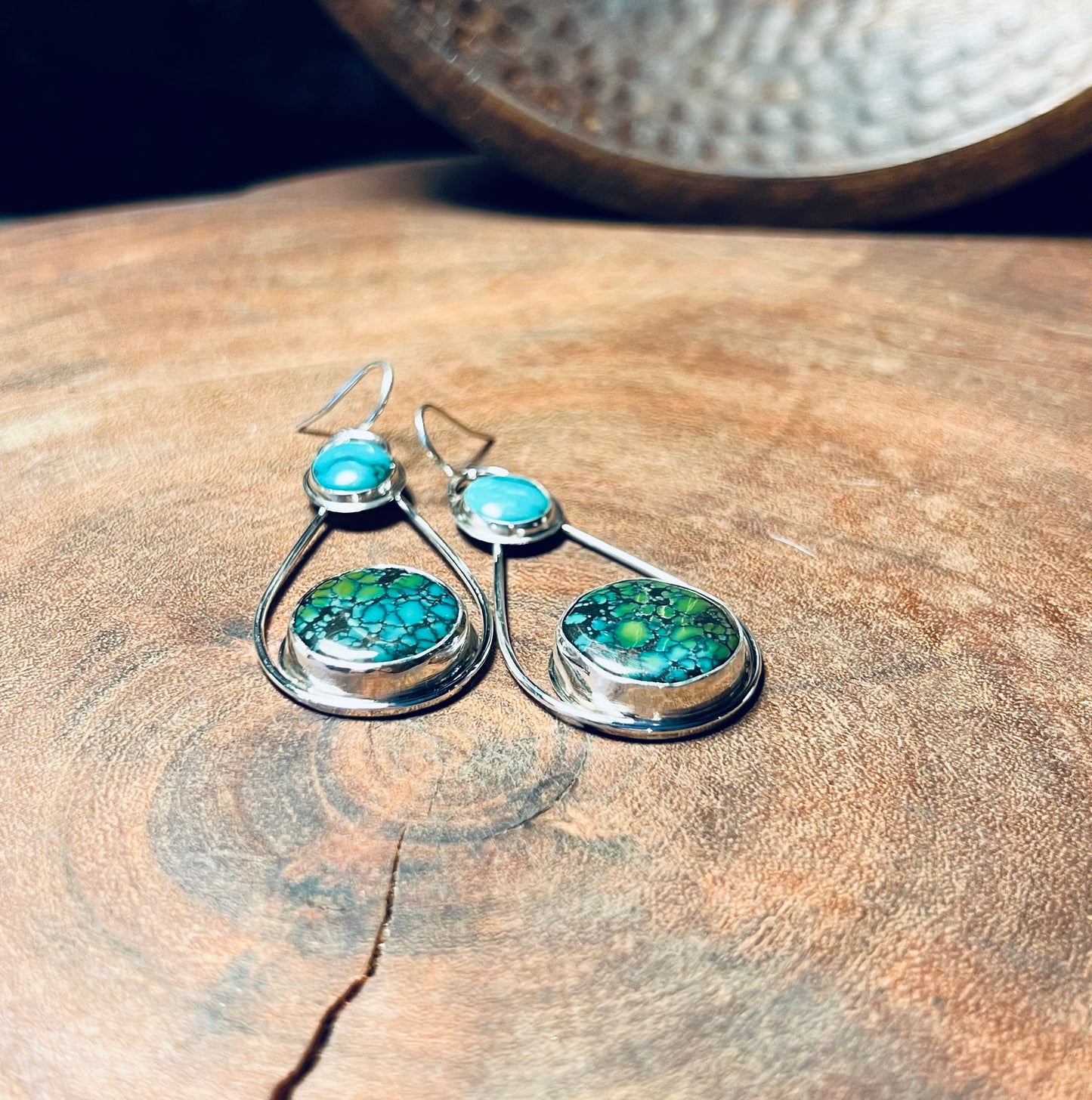 BAO Turquoise Sterling Silver Earrings