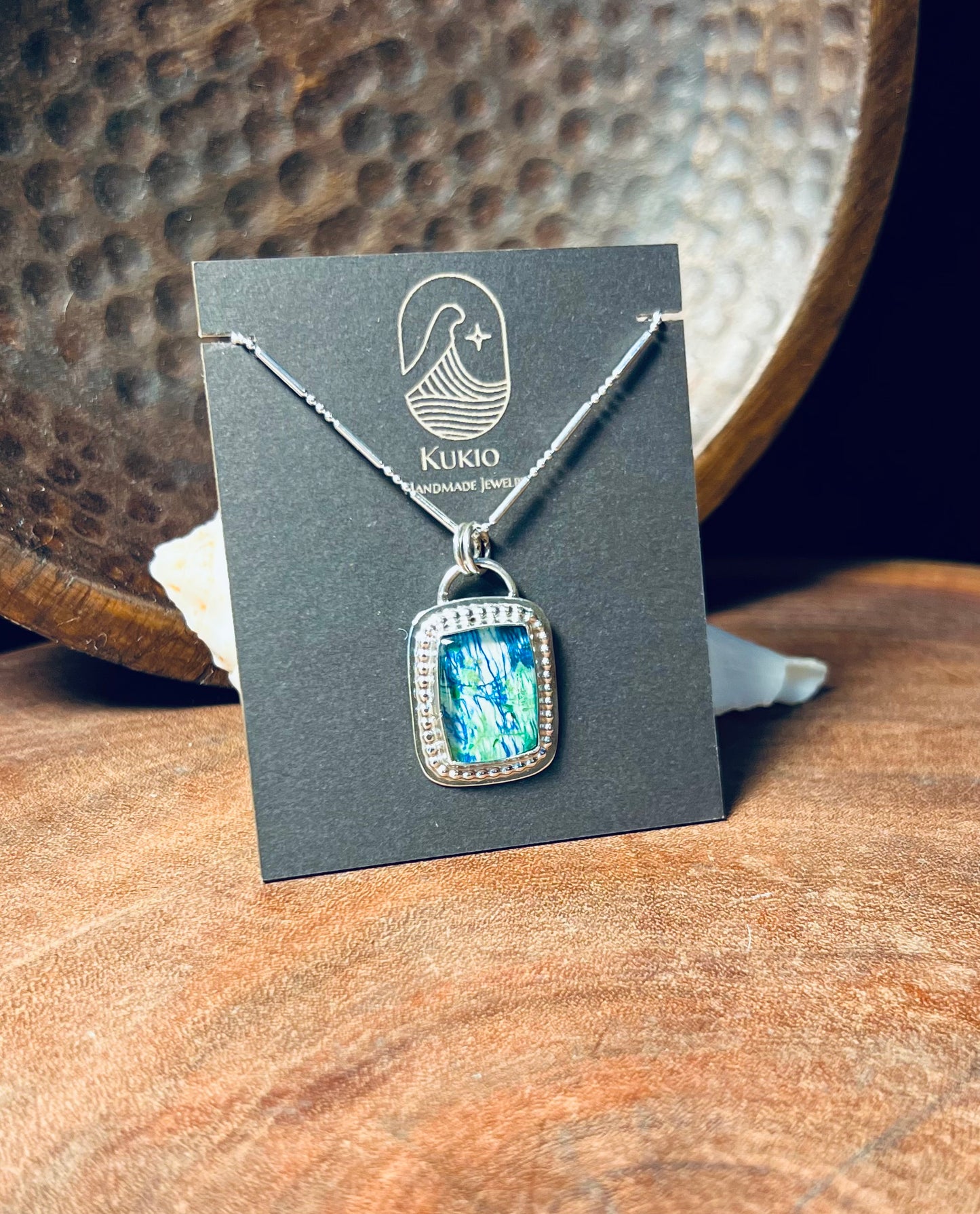 Siberian Azurite Doublet Sterling Silver Pendant