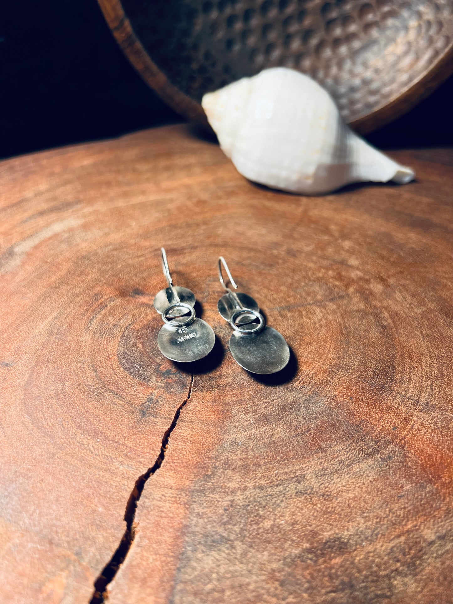 Siberian Azurite Doublet and Lapis Sterling Silver Earrings