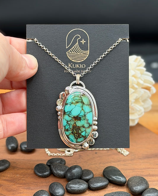 Sterling Silver Hubei Turquoise Pendant