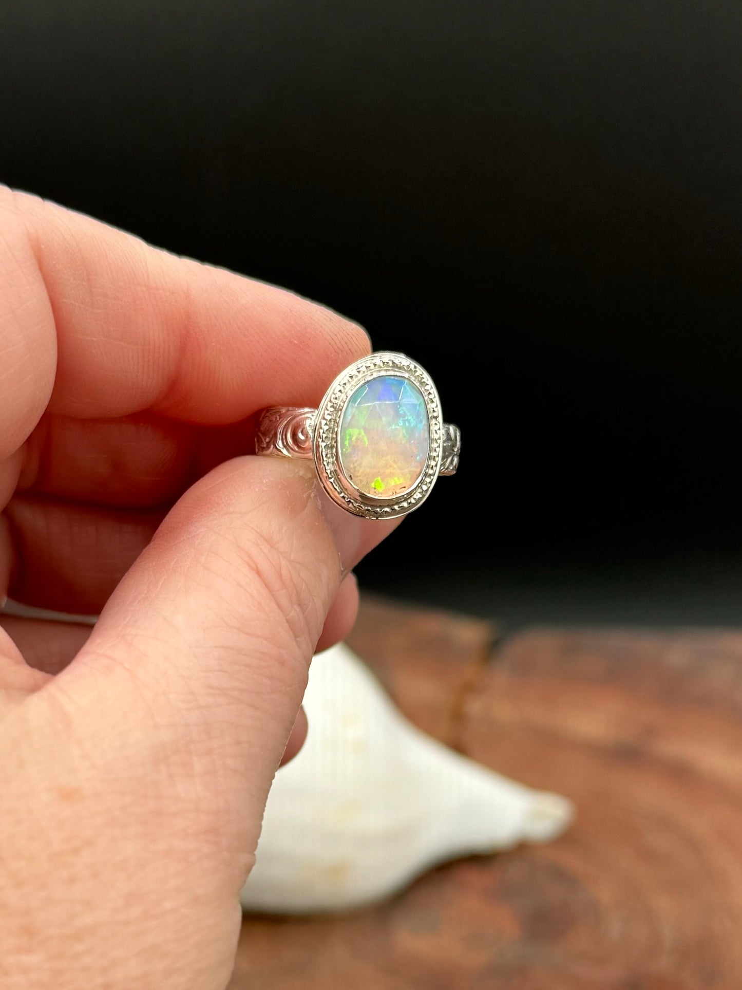 Sterling Silver Opal Ring