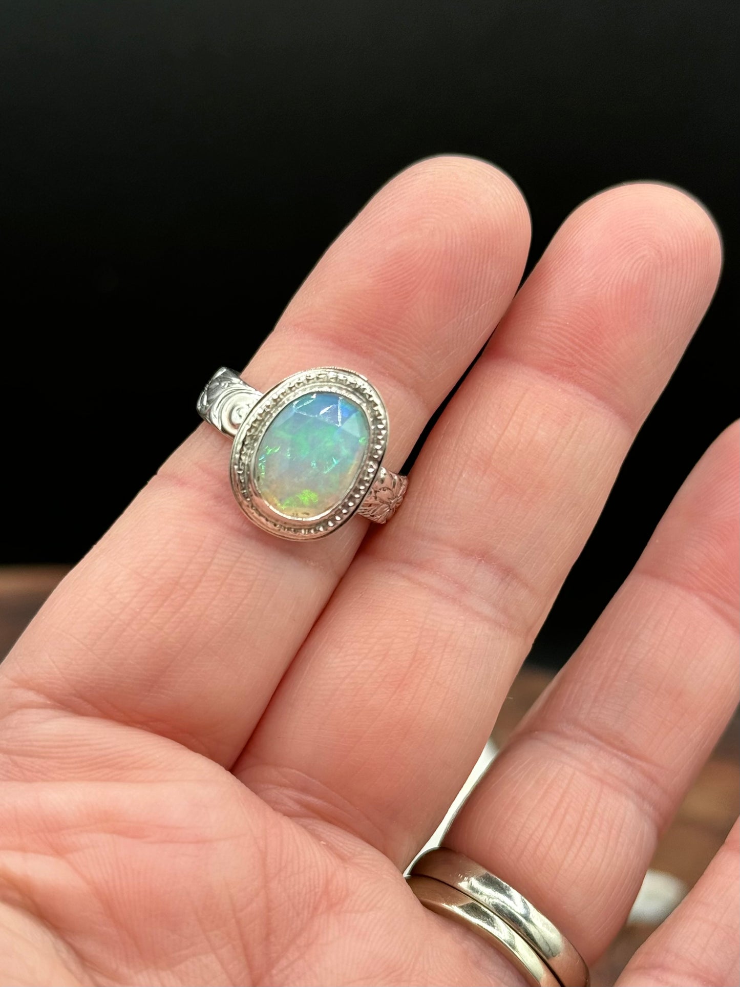 Sterling Silver Opal Ring