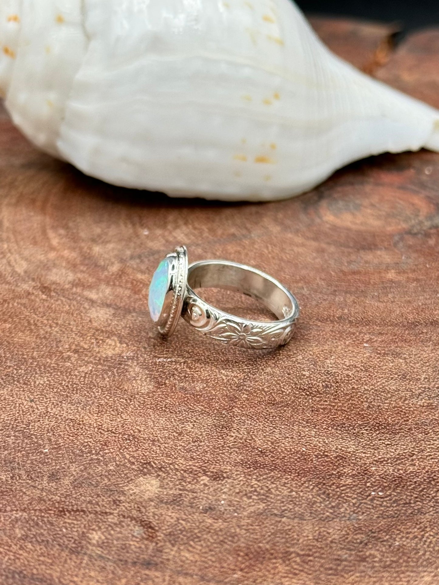 Sterling Silver Opal Ring