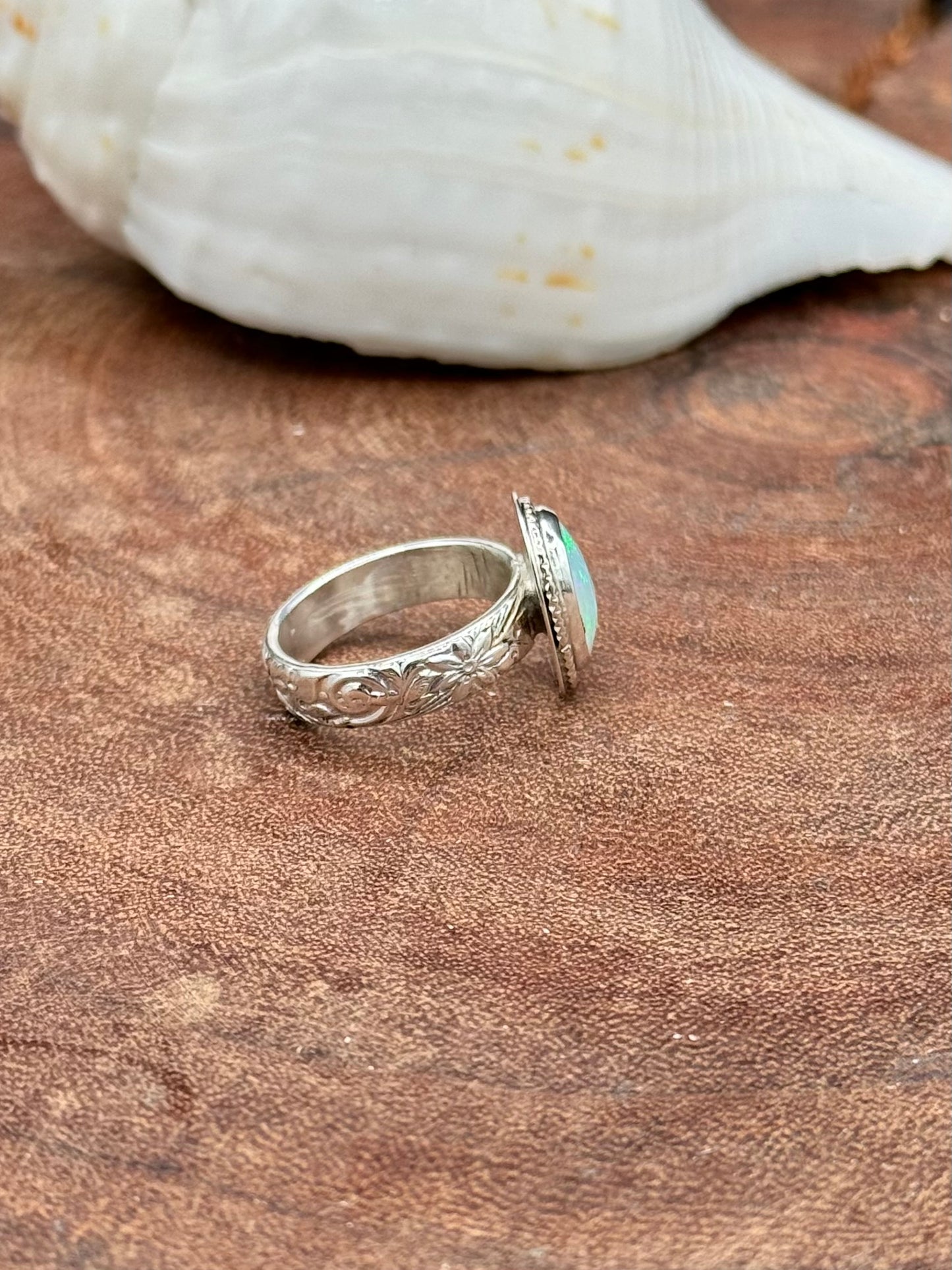 Sterling Silver Opal Ring