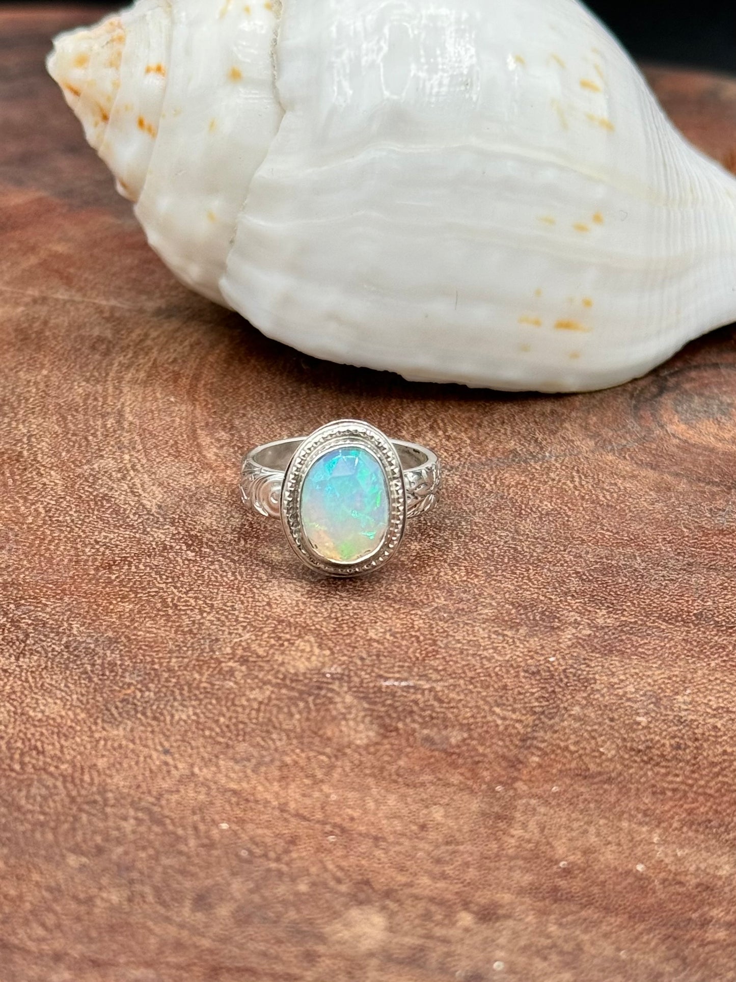 Sterling Silver Opal Ring